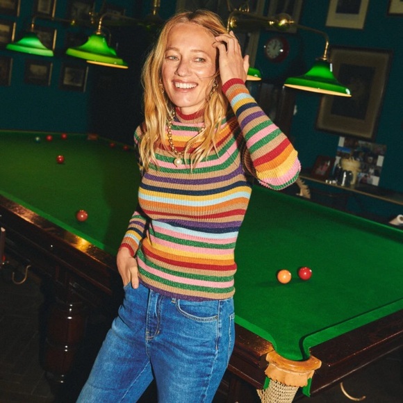 Boden Matilda Sparkle Jumper in Multi Stripe, Size 12 - Picture 4 of 14